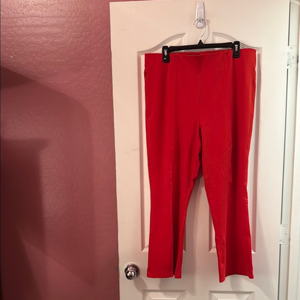 Old Navy Vibrant Red Flare Legged Pants